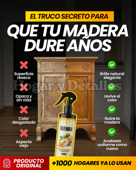 CERA RESTAURADORA DE MADERA —  SIN LIJAR, SIN BARNIZAR - PACK 02 UNIDADES