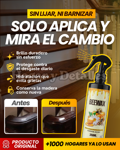 CERA RESTAURADORA DE MADERA —  SIN LIJAR, SIN BARNIZAR - PACK 02 UNIDADES